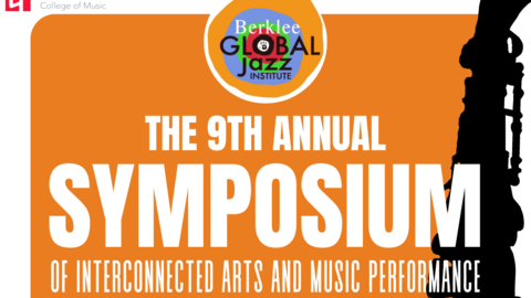 Orange image w/white text of date and location of 9th Annual Interconnected Arts & Music Performance