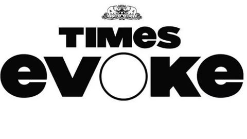Black and white logotype of Times Evoke section of the Times of India