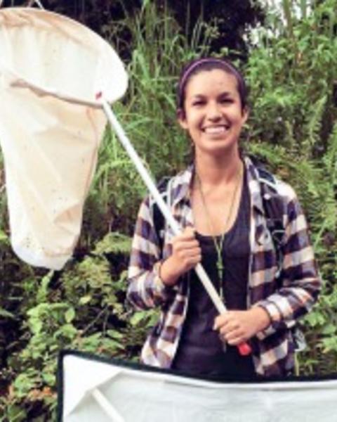 Alyssa collecting in Puerto Rico